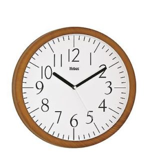 798 Mebus Wanduhr! Holzoptik !modernes design! 30,5 cm